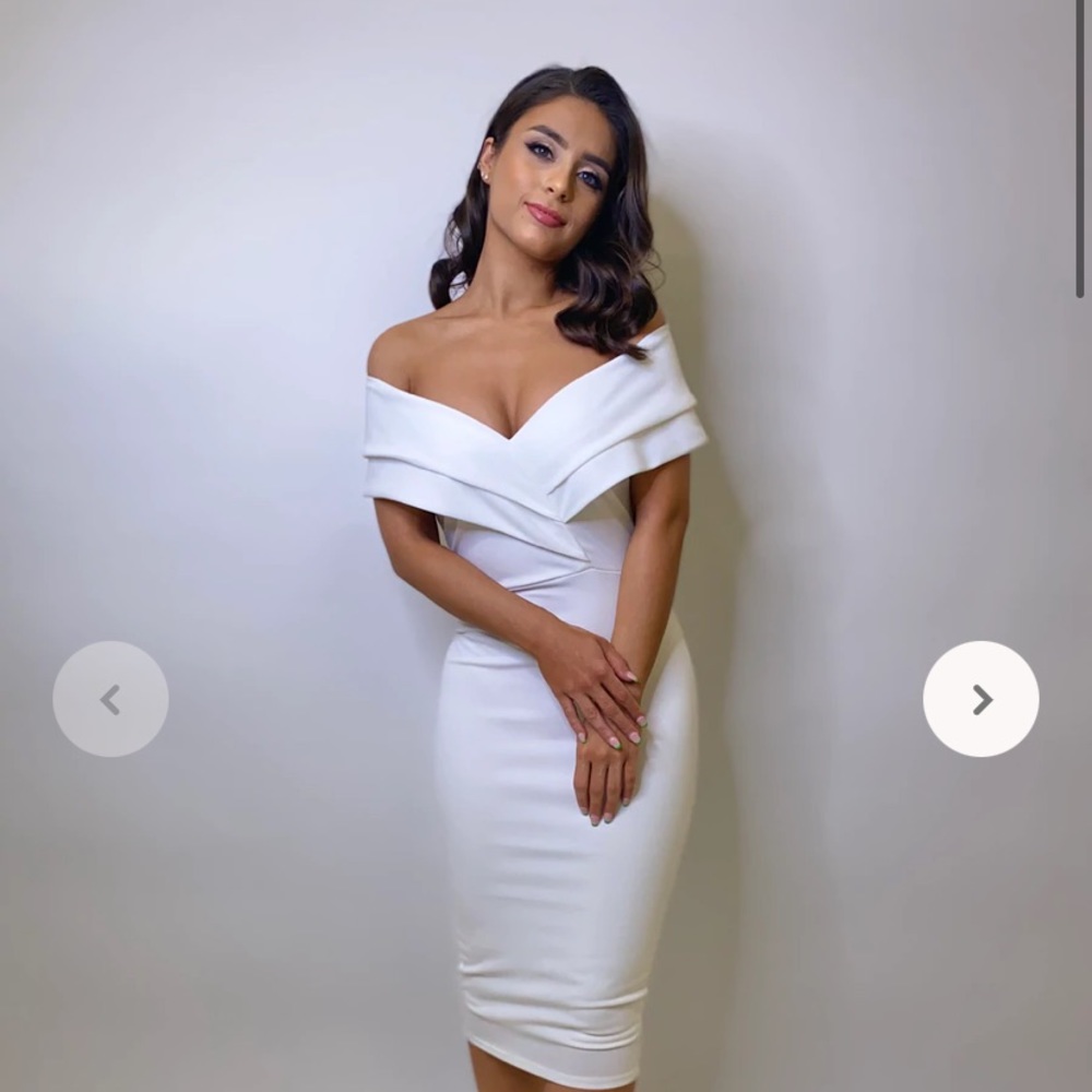 White off the shoulder dress